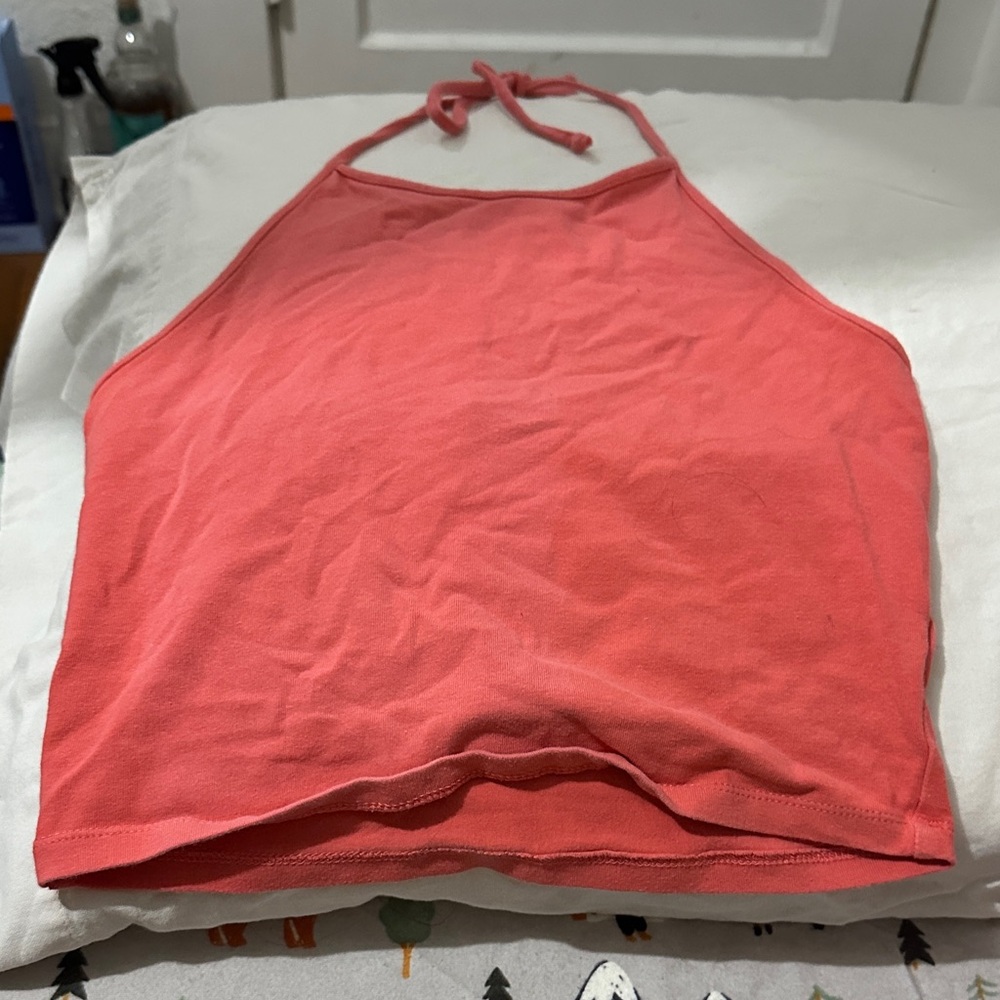 Popular basics Coral Halter Neck Women's Top